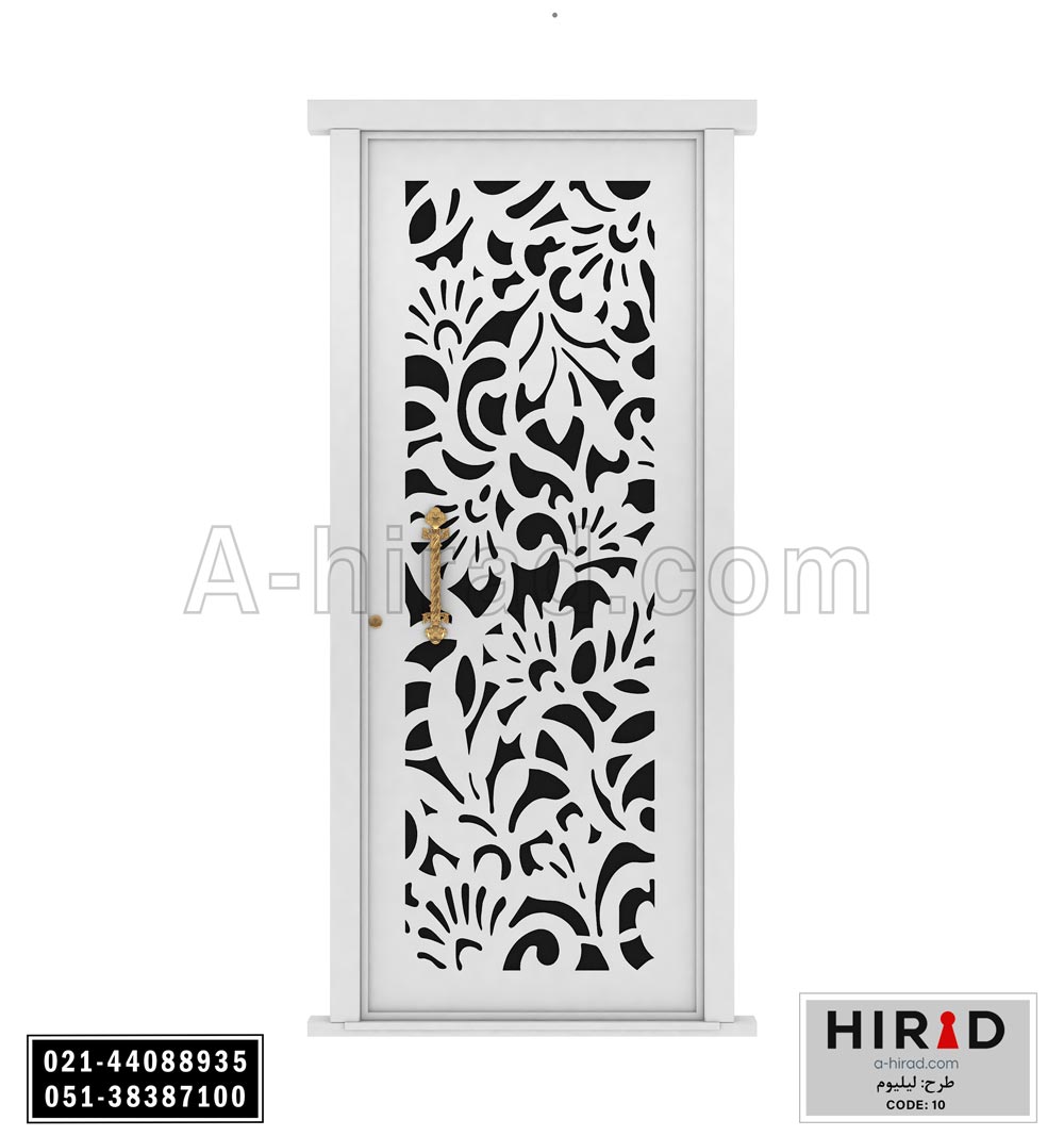 درب فلزی لیزری تک لنگه هیراد کد 1010 عرض 108 ارتفاع 223 